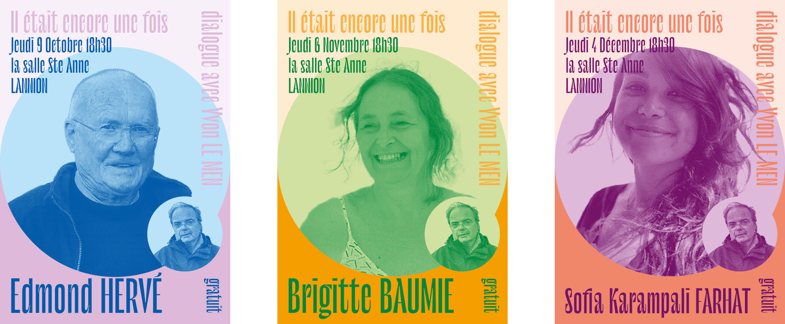Yvon Le MEN : un nouveau projet à Lannion – 22300 ( 9 octobre – 6 novembre – 4 décembre 2025) 18h30 à Lannion – 22300 salle Ste Anne salle de conférence, 2 rue de kérampont